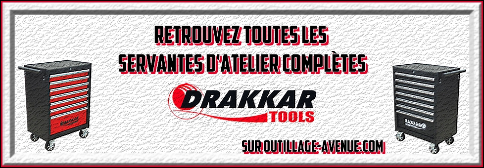 Servantes d’atelier complètes Drakkar Tools | Outillage-avenue